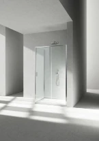 Vismara serie 7200 ZF paroi latérale (gauche) 2000 x 770-790 mm - verre 6 mm - transparant - profil silver brilliant