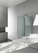 Vismara serie 7200 ZG paroi latérale (gauche) 2000 x 770-790 mm - verre 6 mm - transparant - profil silver brilliant