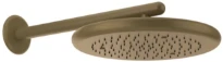 GESSI Goccia Pomme de douche orientable anticalcaire avec bras mural. Antique Laiton