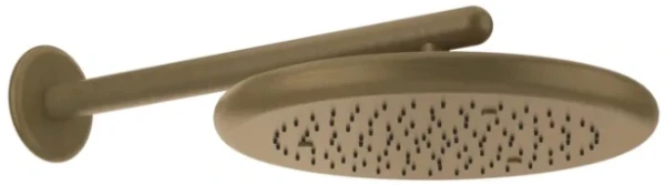GESSI Goccia Pomme de douche orientable anticalcaire avec bras mural. Antique Laiton