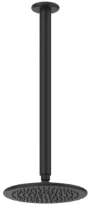 GESSI Goccia Pomme de douche anticalcaire avec bras au plafond orientable. Noir XL