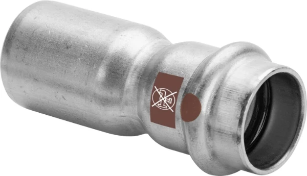 Viega Temponox inox verloop reductie MF 28 x 22 mm - niet geschikt voor drinkwater