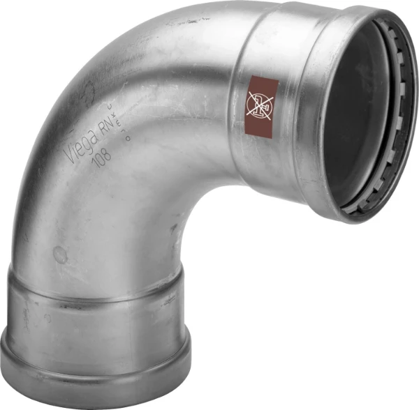 Viega Temponox XL inox bocht 90° FF 76,1 x 76,1 mm - niet geschikt voor drinkwater