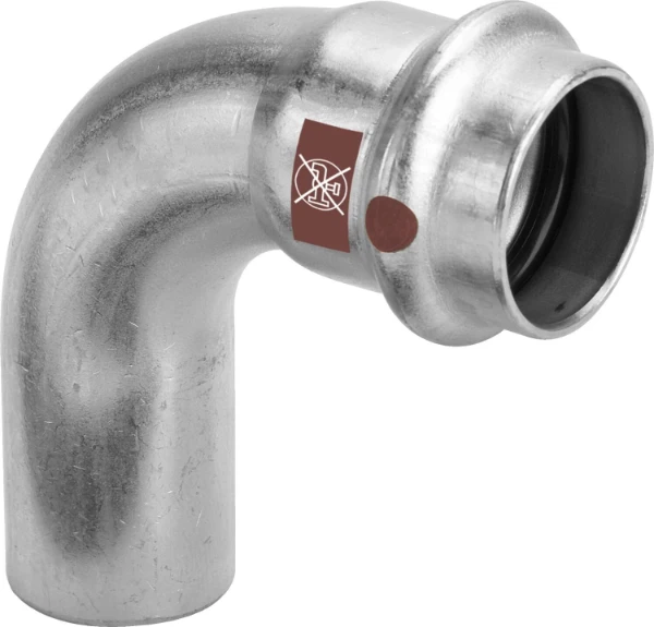 Viega Temponox inox inschuif bocht 90° MF 28 x 28 mm - niet geschikt voor drinkwater