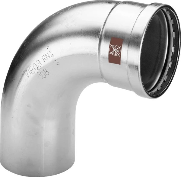 Viega Temponox XL inox inschuif bocht 90° MF 76,1 x 76,1 mm - niet geschikt voor drinkwater