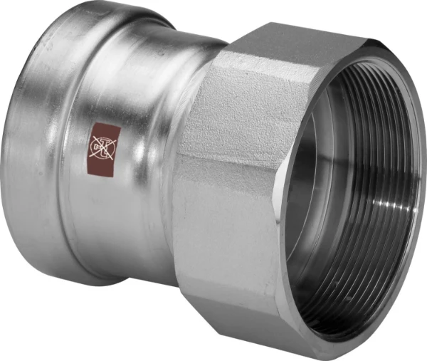 Viega Temponox XL inox puntstuk FF 76,1 x 2 1/2 F - niet geschikt voor drinkwater