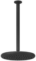 GESSI Goccia Pomme de douche anticalcaire avec bras au plafond orientable. Noir XL