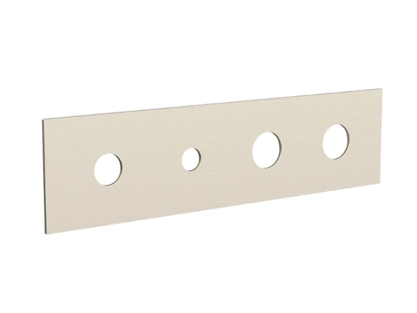 Procasa Vivo afdekplaat voor 4-gats badthermostaat - Brushed Nickel PVD - geborsteld mat PVD