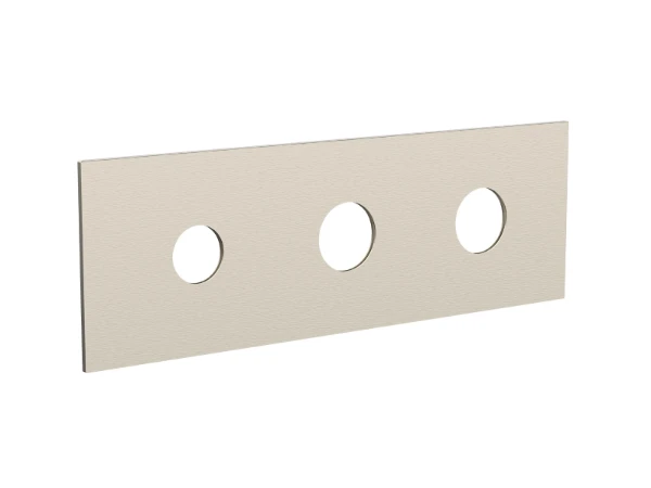 Procasa Vivo afdekplaat voor 3-gats douchethermostaat - Brushed Nickel PVD - geborsteld mat PVD