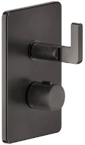 Gessi inciso Shower kit de finition thermostat douche 3-vois - noir metal brossé PVD