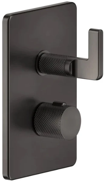 Gessi inciso Shower kit de finition thermostat douche 3-vois - noir metal brossé PVD