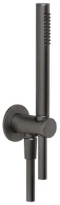Gessi Anello handdouche met flexibel en wandaansluitbocht-houder 1/2 - Black Metal Brushed PVD