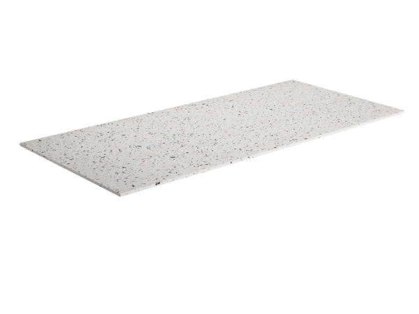Procasa Klaire solid tablet 1800 x 460 x 9 mm - terrazzo - inkortbaar afvoer/kraangat zelf te voorzien