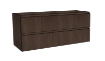 Procasa Kivu sous-meuble avec 2 tiroirs sans poignées 1200 x 475 x 520 mm - lungo - découpe droite