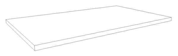 Procasa Kivu plan vasque 700 x 500 x 18 - blanc