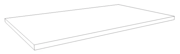 Procasa Kivu plan vasque 800 x 500 x 18 - blanc