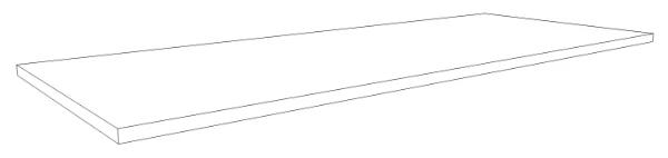 Procasa Kivu plan vasque 900 x 500 x 18 - blanc