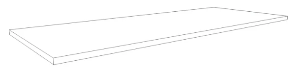 Procasa Kivu plan vasque 1200 x 500 x 18 - blanc