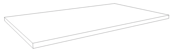 Procasa Kivu plan vasque HPL 800 x 500 x 18 mm - blanc laminat