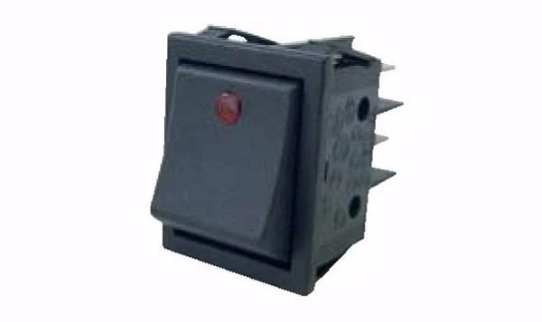 ACV WSS interrupteur 22x30 2P 1/0 + lampe rouge