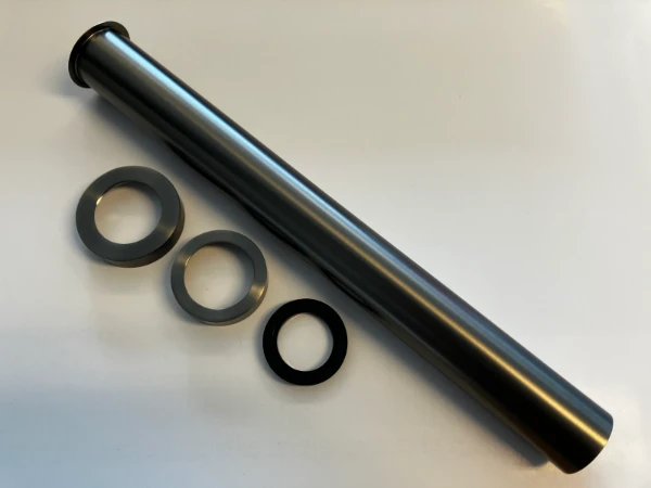 Procasa Vivo WSS tuyau siphone 32 x 300 mm - Gun metal PVD / mat staal PVD - avec raccord & joint
