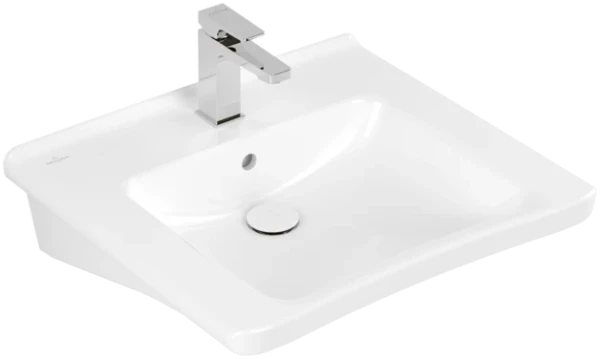 Villeroy & Boch ViCare wastafel voor mindervaliden 600 x 550 x 180 mm - wit - met kraangat - met overloop
