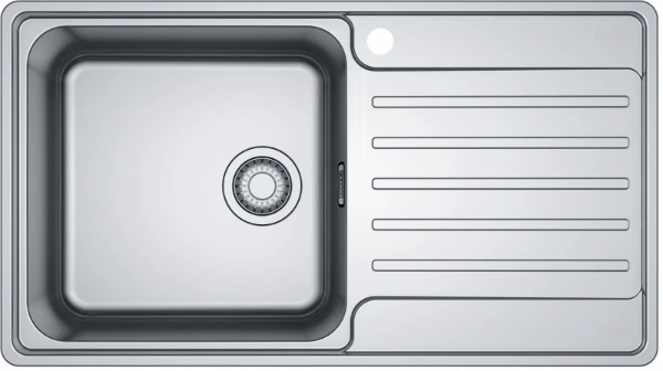 Franke Bell évier 860 x 480 mm - 1 cuve - acier inoxydable - avec égouttoir à droite