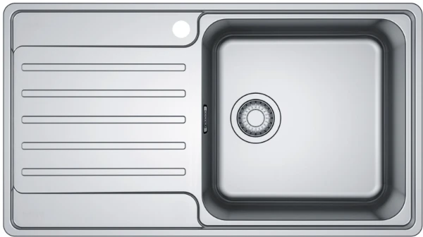 Franke Bell évier 860 x 480 mm - 1 cuve - acier inoxydable - avec égouttoir à gauche