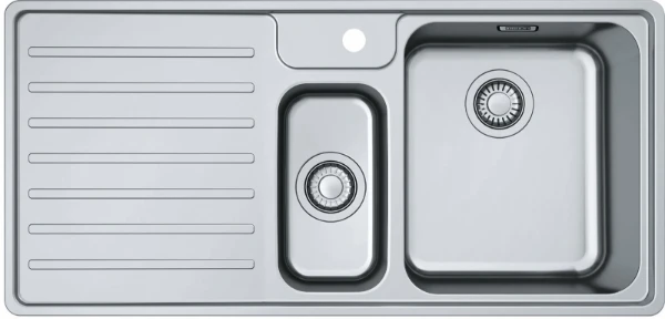 Franke Bell évier 1000 x 480 mm - 1 + 1/2 cuve - acier inoxydable - avec égouttoir à gauche