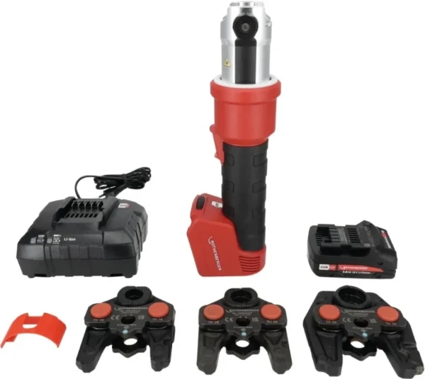 Rothenberger Romax Nano persmachine met persbekken iJaw TH 16-20-26 mm - batterij 2Ah - in koffer