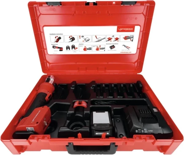 Rothenberger Romax Nano persmachine Basic Set - batterij 2Ah - in koffer