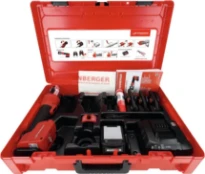 Rothenberger Romax Nano machine à sertir avec mâchoires iJaw SV 15-22-28 mm - pile 2Ah - avec coffre