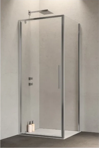 Samo Hexa douchezijwand 2000 x 900 mm (870-890 mm) - transparant - chroom