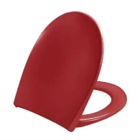 Pressalit Scandinavia Plus siège des toilettes - rouge - softclose - quick release - scharnier D05 inox