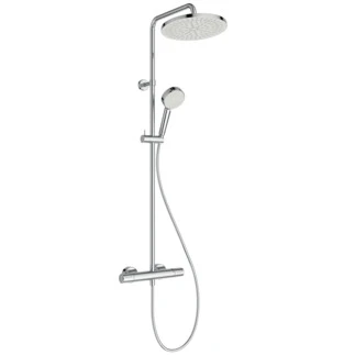 Ideal Standard CeraTherm T25 New EcoFlow système de douche - Chromé - douchette 2jet 100 mm 6 l/min - douchette de tête 260 mm 8 l/min - IdealFlex 1/2 x 1750 mm