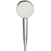 Ideal Standard IdealRain set de douchette - douchette 2jet 100 mm Chromé/blanc - support mural - Idealflex 1/2 x 1250 mm - 8 l/min