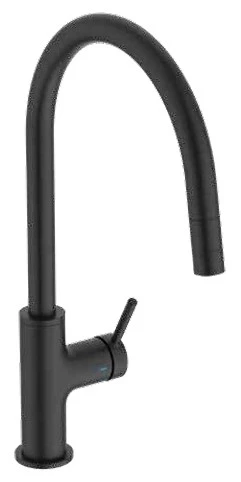 Ideal Standard Ceraline Nuovo mitigeur de cuisine  - Silk Black - Bec en C - Douchette extractible