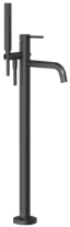 Gessi Via Tortona Parties apparentes pour mitigeur bain-douche sur pied avec douchette. Noir XL