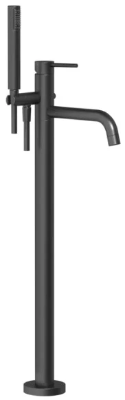 Gessi Via Tortona Parties apparentes pour mitigeur bain-douche sur pied avec douchette. Noir XL