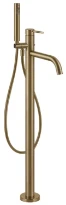 Gessi Via Tortona Parties apparentes pour mitigeur bain-douche sur pied avec douchette. Warm Bronze Br. PVD