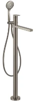 GESSI Via Manzoni Parties apparentes pour mitigeur bain-douche sur pied avec douchette. Finox Brushed Nickel