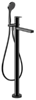 GESSI Via Manzoni Parties apparentes pour mitigeur bain-douche sur pied avec douchette. Black Metal PVD