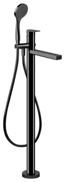 GESSI Via Manzoni Parties apparentes pour mitigeur bain-douche sur pied avec douchette. Black Metal PVD