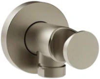 Gessi Emporio Shower Sortie murale coudée avec support fixe pour douchette. Finox nickel brossé