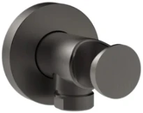 Gessi Emporio Shower Sortie murale coudée avec support fixe pour douchette. Black Metal Brossé PVD