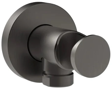 Gessi Emporio Shower Sortie murale coudée avec support fixe pour douchette. Black Metal Brossé PVD