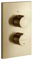 GESSI Via Manzoni Parties apparentes pour mitigeur thermostatique douche mural 1 sortie. Warm Bronze Br. PVD