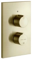 GESSI Via Manzoni Parties apparentes pour mitigeur thermostatique douche mural 1 sortie. Brushed Brass PVD