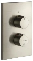 GESSI Via Manzoni Parties apparentes pour mitigeur thermostatique douche mural 1 sortie. Finox Brushed Nickel