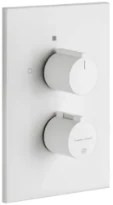 GESSI Via Manzoni Parties apparentes pour mitigeur thermostatique douche mural 1 sortie. Blanc CN